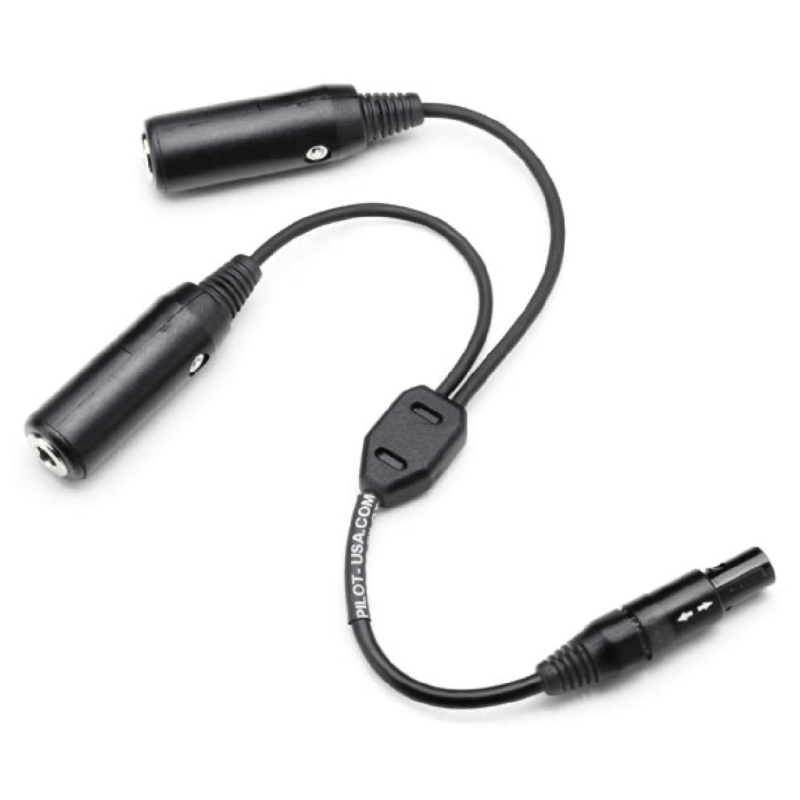 PILOT USA GENERAL AVIATION HEADSET TO LEMO HEADSET ADAPTER - PA-93B